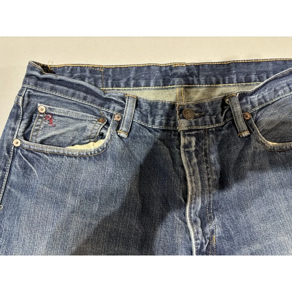 Polo Ralph‎ Lauren Medium Wash Regular Fit Straight Men's Blue Jeans 34/30